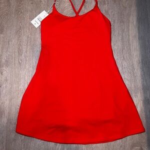 Vibrant Red Sleeveless Dress